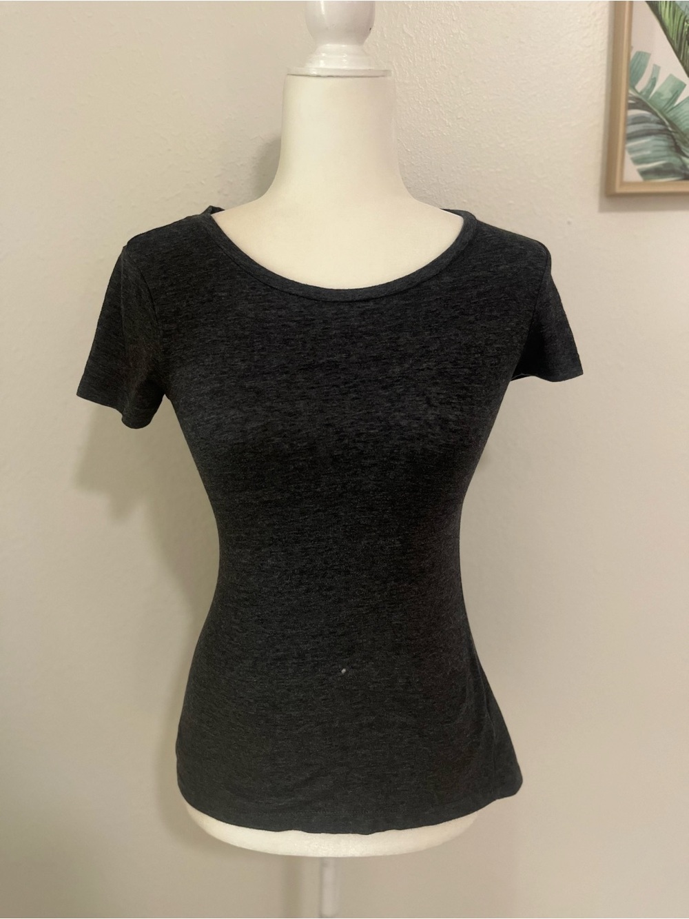 Women’s Crew Neck Fitted Shirt Basic Short Sleeve